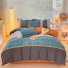 Skin-friendly Cotton Plant Cashmere Thickened Sanded Four-piece Bedding Set Dormitory Three-piece Set Bed Sheet Quilt Cover