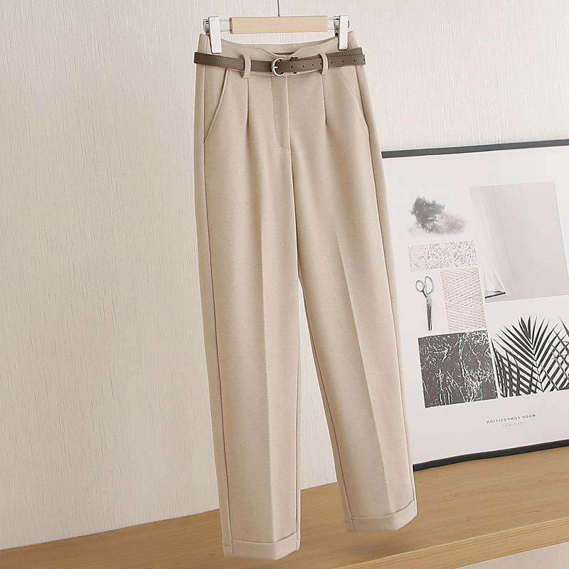 Hochtaillierte lässige Anzughose Neunpunkt-Damenhose Herbst und Frühling Damen