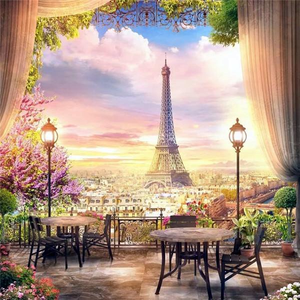 

Набір алмазного живопису Ейфелева вежа своїми руками Алмазна вишивка хрестиком Пейзаж Стрази Мозаїка Decoration Full Round 40x40CM