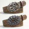 Luxury Metal Buckle Belt Engraved Buckle Waist Chain Fashion Waist Belt  for Dresses