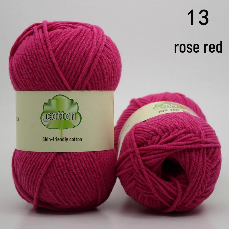 Combed 5-Ply Milk Cotton Yarn for DIY Knitting & Crochet - Medium-Thick Scarf & Blanket Material Pack