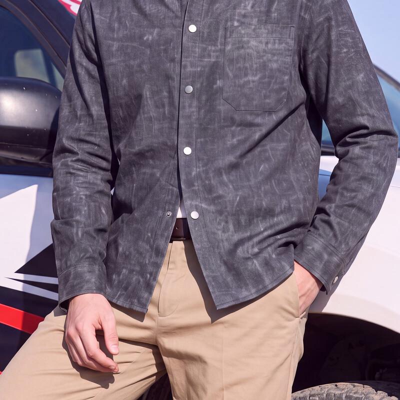 Antonio Men's Casual Long Sleeve Button-Up Shirt Jacket