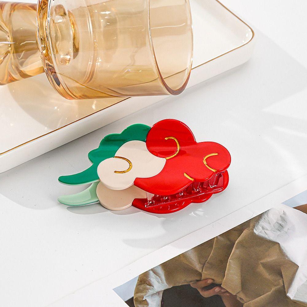 

Acetic Acid Acetate Hair Claw Tassels Shark Clip Cute Chinese Style Hair Clip Daily E