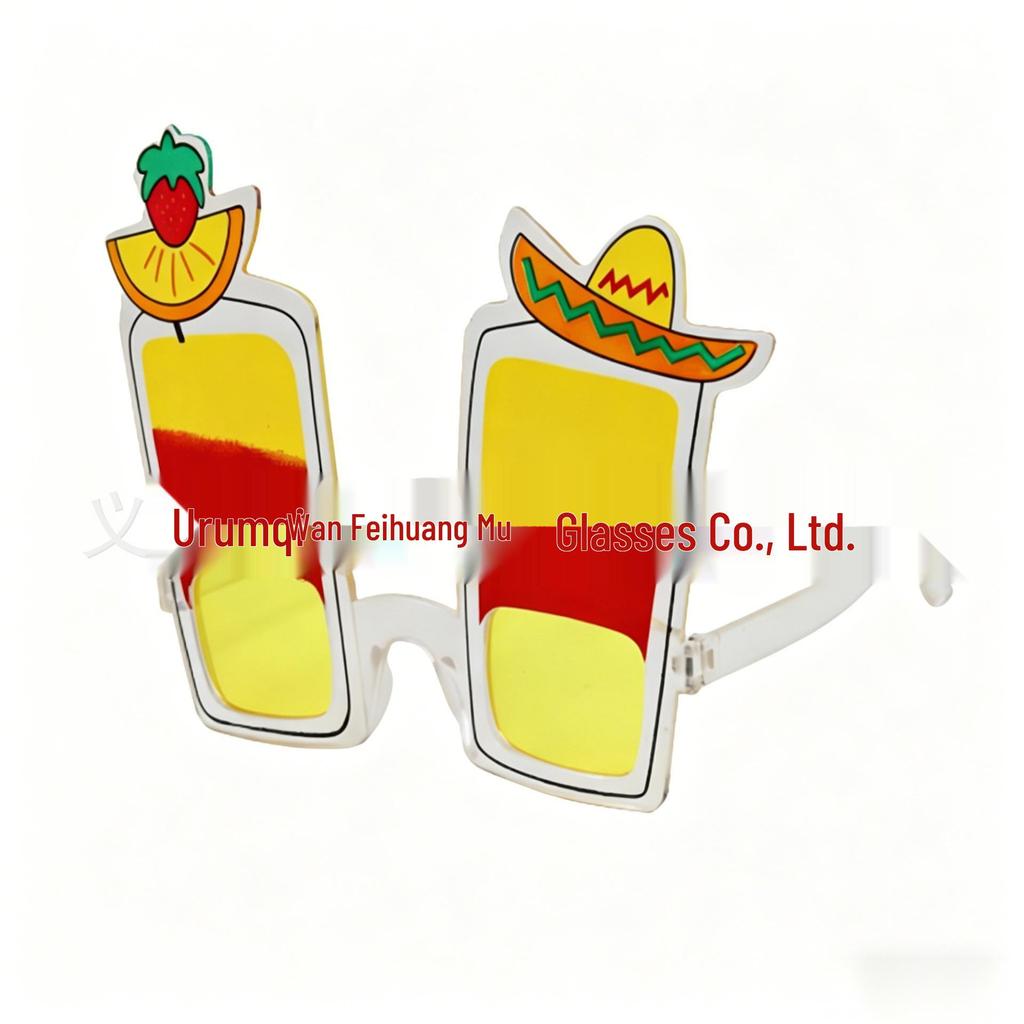 Hawaiian Beach Party Glasses: Coconut Tree, Flamingo, Parrot, Ice Cream, Flower & Wine Glass Fun