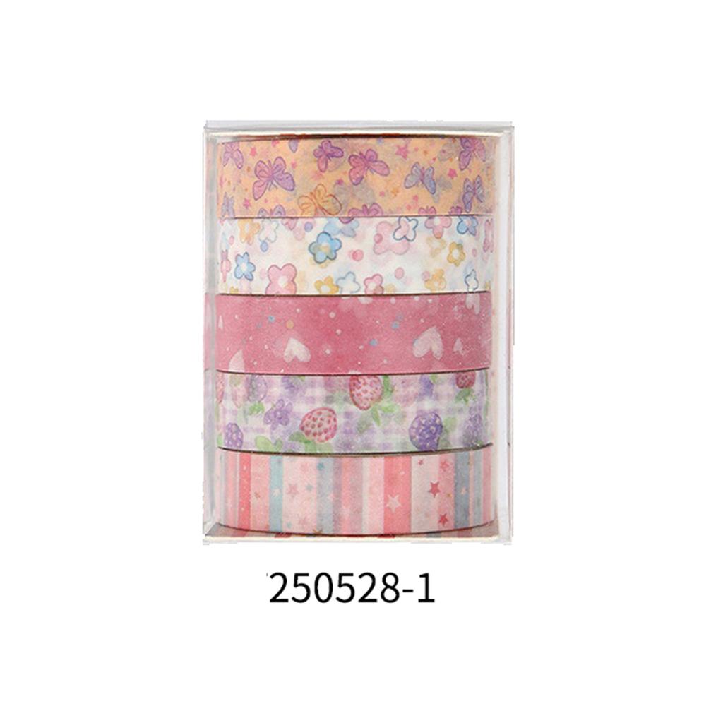 Creative cute cartoon washi tape set, butterfly, floral, geometric pattern print design, journal decoration gift masking tape