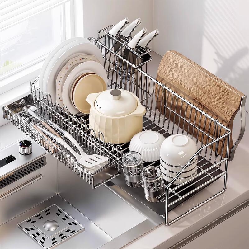 304 Stainless Steel Kitchen Dish Drainer Rack