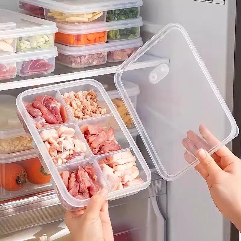 Frozen Meat Storage Box with Lid - Food Grade Refrigerator Compartment for Freshness