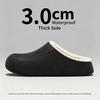 3.0cm Thick Sole Winter Warm Clogs Women Men Plush Lined Non-Slip Waterproof Mesh EVA Indoor Outdoor Casual House Shoes