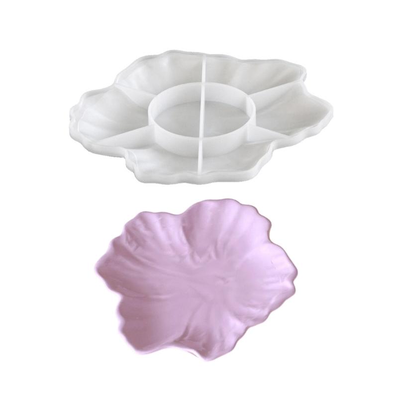 Handmade Resin Mold For Flower Leaf Jewelry Tray DIY Crafting Decorative Organiser Mould Reusable Art Project