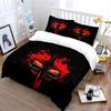 Red flames, sword, skull. Bedding sets Duvet cover sets Duvet covers Pillowcases(1* Duvet Cover 2* Pillowcases without duvet insert)