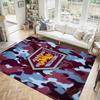 Aston Villa Football Design Crystal Velvet Carpet Cozy Non?Slip Printed Rug For Bedroom Living Room Entrance