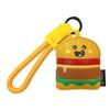 Leather Cartoon Burger & Pizza Keychain - 3D Cute Car Bag Pendant Gift Ornament