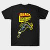 Men Black Print T-shirt Black Lightning No-Cut Transfer Paper Print Cotton Tshirt