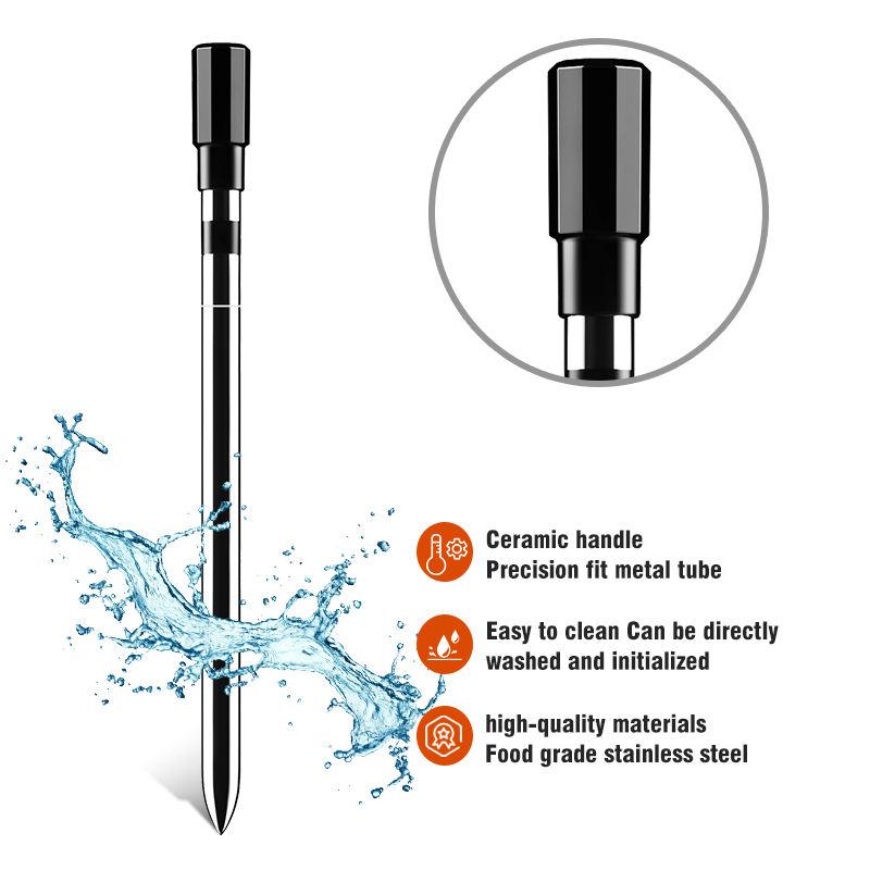 Wireless Bluetooth Meat Thermometer Digital Meat Thermometer Probe with APP LCD Screen Real-time Monitoring for BBQ Oven Smoker