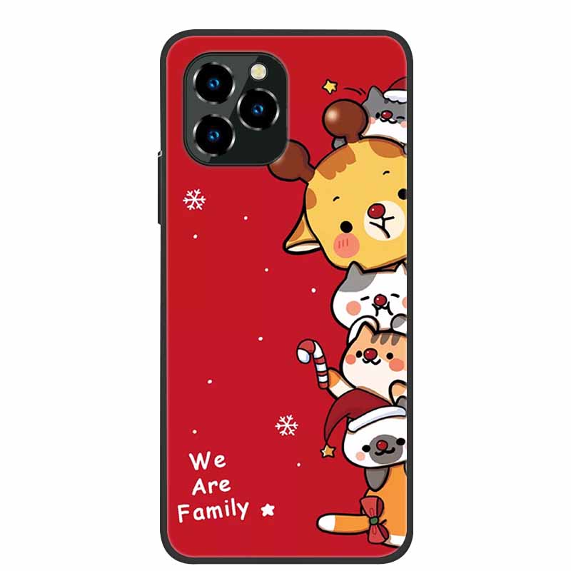 Phone Case For Oukitel C21 Pro Christmas Silicone TPU Soft Cover For Oukitel C21 Pro Coque Protector Bumper OukitelC21 Elk Funda