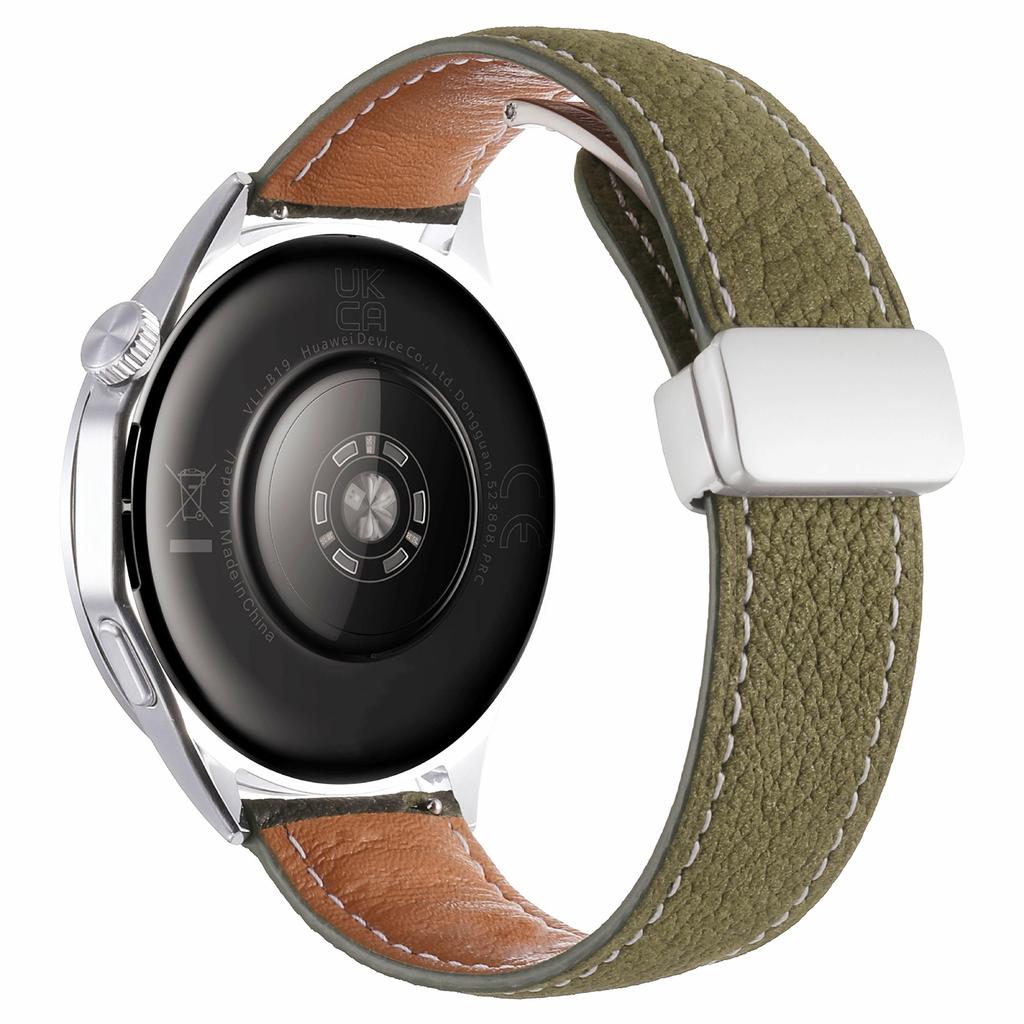 22-мм магнітна застібка Ремінець для годинника Huawei Watch GT 6/5/5 Pro/4 46 мм Масляниста воскова текстура лічі Натуральна шкіра