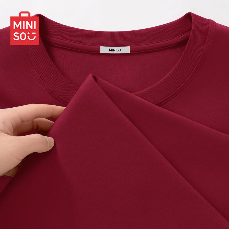 

MINISO Men s Pure Cotton Short Sleeve T-Shirt 4XL