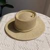 Summer straw hat hand-woven with straw bow ribbon outdoor travel sun protection beach hat sun hat  hats for woman