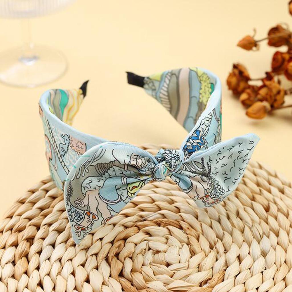 PROLY New Fashion Headband For Women Wide Side Bowknot Hairband Flower Headwear Girls Autumn Hair Accessories