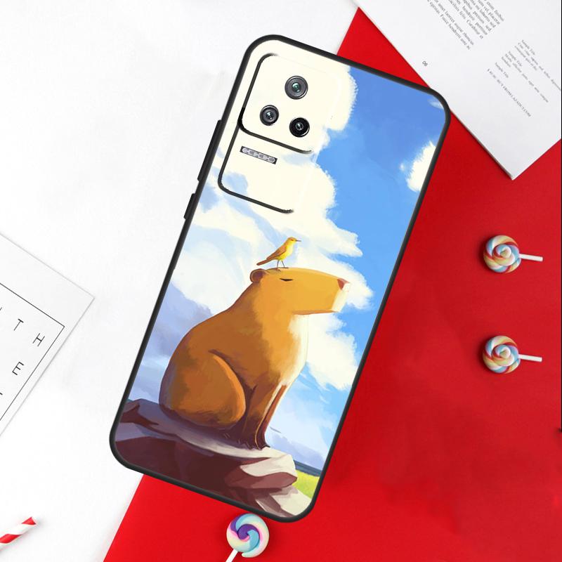 

Cute Capybara Cover For Xiaomi 14T 11T 12T 13T Pro 13 14 15 Ultra POCO X7 Pro X3 X5 X6 F5 F6 M6 Pro Case POCO X4 Pro 5G
