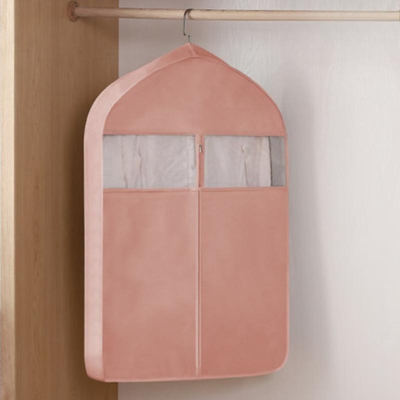 

Пилозахисні чохли для одягу Водонепроникний пилозахисний чохол для одягу Захисник для пальта, костюма, сукні Підвісні сумки для одягу Організатор шафи 60x10x88cm рожевий