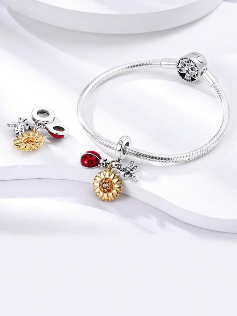 Charm Bead Components Plata Colorful Fireflies Bead Components Charm Bead Component Copper Metal Plated Compatible With Charm Bead Components Copper