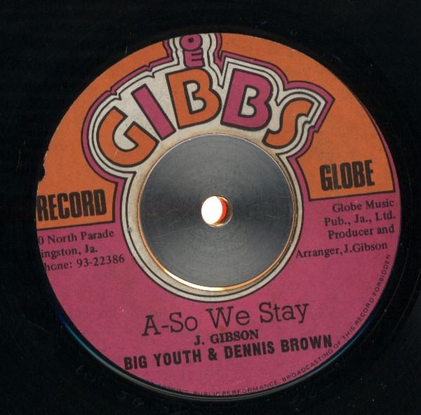 

7inch Record BIG YOUTH DENNIS BROWN WINSTON ASo We Stay Scar Face NONE Joe Gibbs Recor 1973 Jamaica Reggae Ska Dub Used