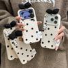 Polka Dot Panda Bow Is Suitable for Apple 17 Mobile Phone Case 16promax/15Pro All-inclusive 13/14 Protective Case.