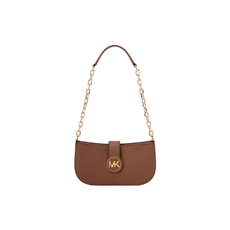 New MICHAEL KORS Carmen Leather Artificial Leather Shoulder Bag Small Size Women's Khaki 35F2GNMC0L-230