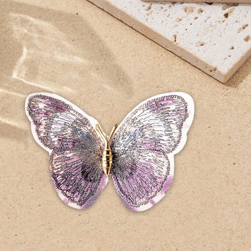 Elegant Embroidered Butterfly Brooch Vintage Inspired Designs Ornament for Women Jewelry Accessories Gifts Ideas