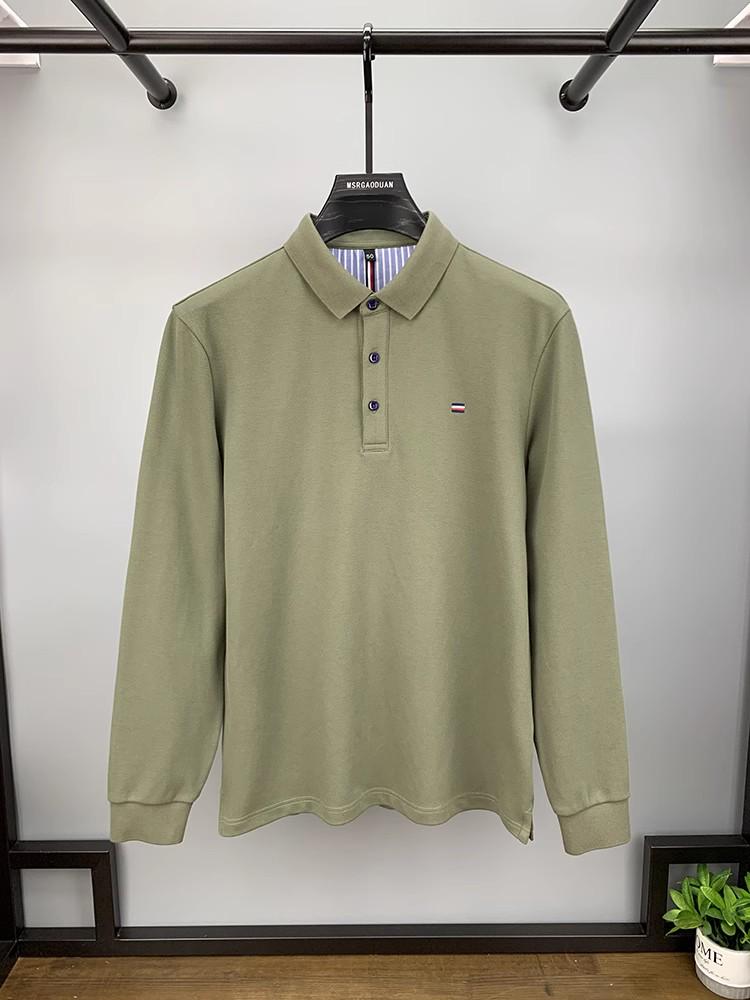 Herren Fleecegefüttert Bestickt Langarm Poloshirt - Herbst/Winter 2025 Business Casual Umlegekragen