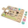 Toddler Skill Board Unlocking Theme Hand Eye Coordination Thickened Wood Sensory Board for Education