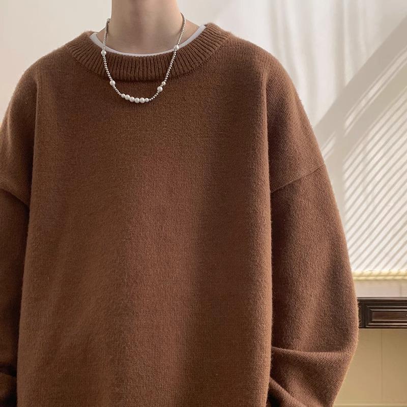

Retro Japanese Men s Loose Knit Sweater for Fall/Winter L