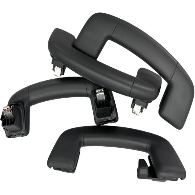 Car Interior Roof Grab Handle, Black, ABS Plastic, 1 Count, Modern Style, Ambidextrous, Pull Handle, No Lock, Screws and Snap-on, 1 cm Width, Fit For