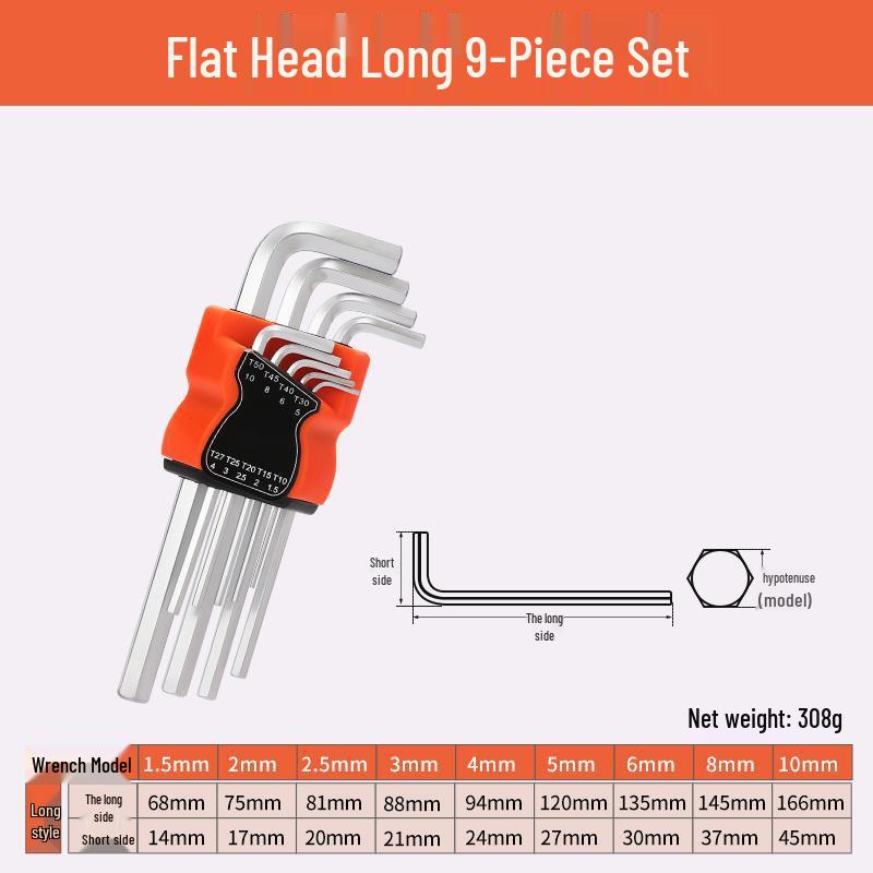 Compact Folding Multi-Tool Set: Metric & Imperial Hex, Torx, Screwdriver