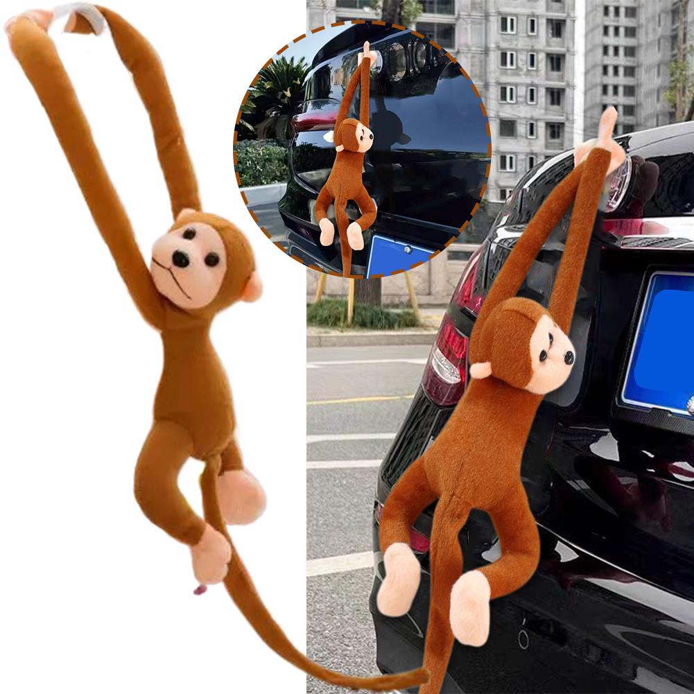 Car Accessories Vehicle Mounted Monkey Quick Release Monkey Pendant Creativity Decorate Rear Doll Hanging Monkey Car Gibbon W8U6
