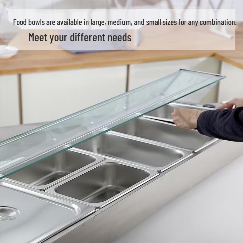 Yunduo Commercial Stainless Steel Food Warmer with Glass Cover
