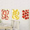Cozinha Comida Minimalista Pôsteres Tomate Pimenta Banana Impressões Pintura em Tela Arte de Parede Imagens para Sala de Jantar Decoração de Casa