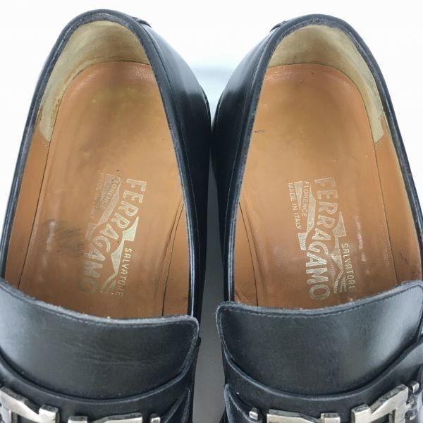 Salvatore Ferragamo Hergestellt in Italien Vollleder Bit Loafer Slipper Schuhe Schwarz Größe 9.5EE Herren(GEBRAUCHT)