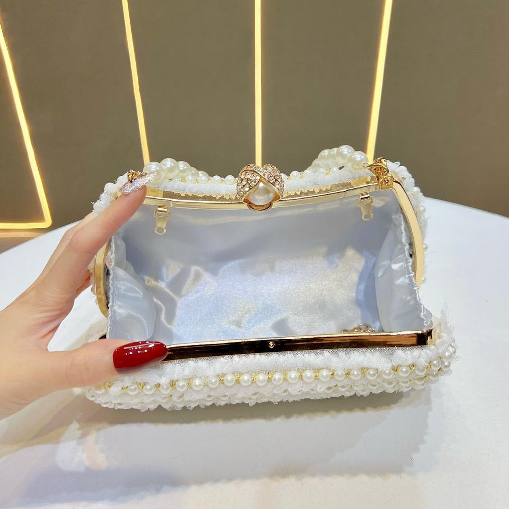 Handbag, Hand-held Bag, Fashionable Chain Bag, Small Bag with Lace Trim, Crossbody Bag, Shoulder Bag