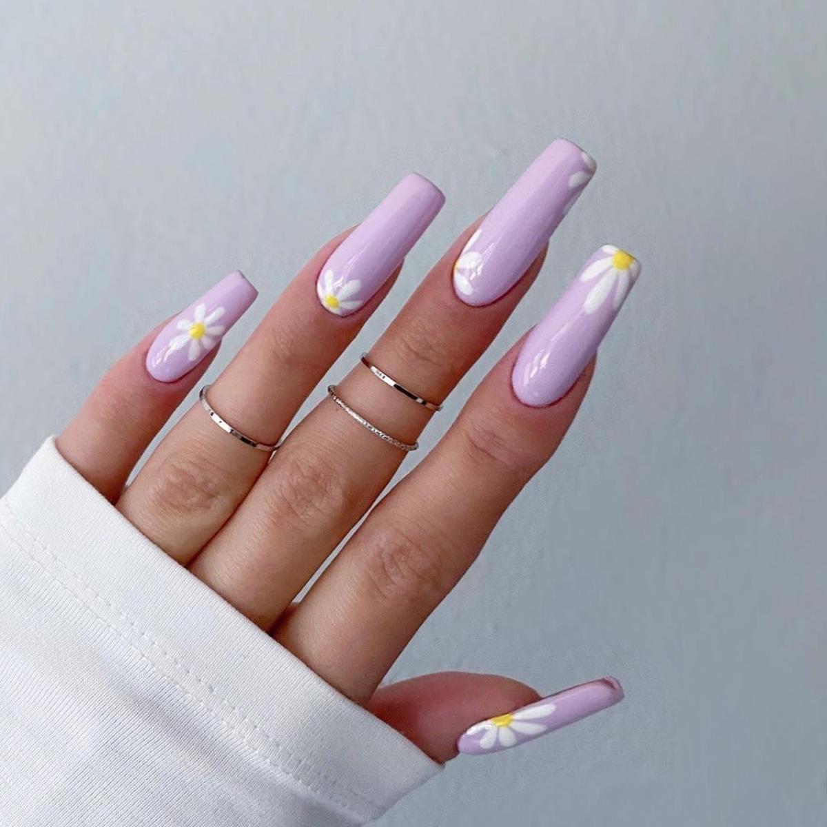 Pastoral Style Fake Nail Art Stickers