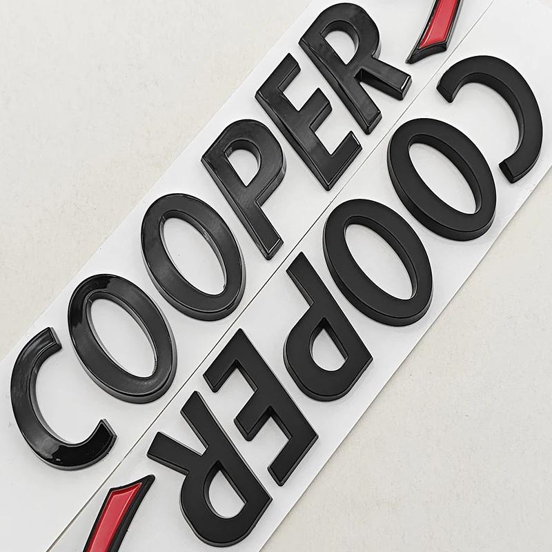 NEW 3D ABS Car Letters Logo Cooper S Rear Trunk Badge Emblem Decals Sticker For MI-NI R55 R56 F56 R50 R52 F55 JCW R53 Accessories