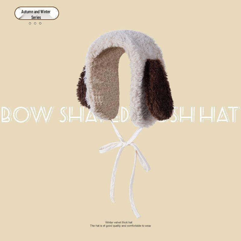 Korean Style Cute Puppy Plush Earmuffs: Women's Winter Windproof Ear Warmers