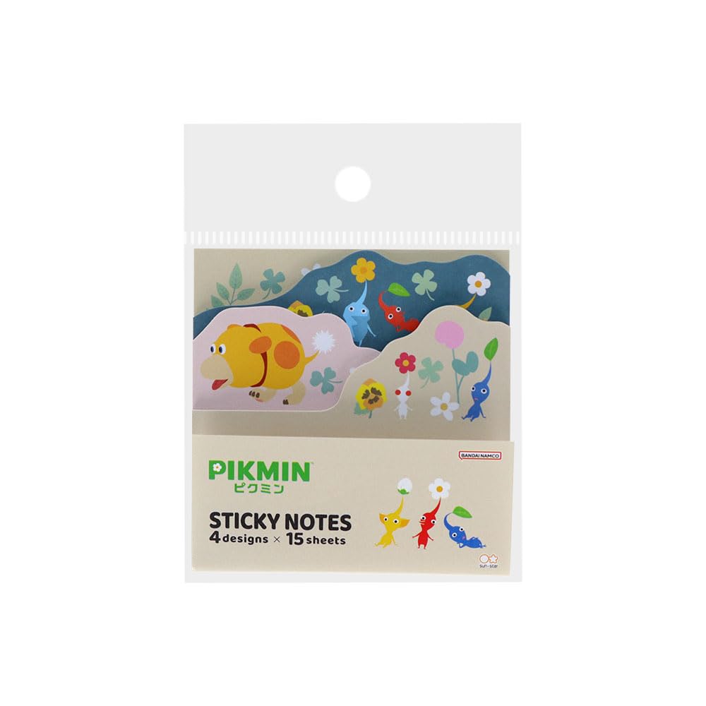 Stationery Pikmin Nintendo Goods Sticky Choose Your Favorite S2848724 Sun-Star Notes, Pattern, Beige,