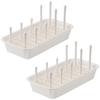 Inomata Chemical Dish Drying Set of Made In Organizes Dishes and 9873 (Inomata-k) Rack, Pota, White, 2, Japan, Space-Saving, Bottles, Disassembled,