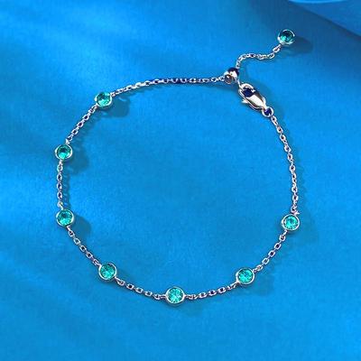 Paraiba Blasenarmband: Neues S925 Sterlingsilber, Vielseitiger Modeschmuck für Damen.