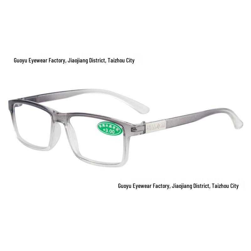 Stylish Crystal Clear Reading Glasses with Non-Slip Comfortable Fit for Active Seniors +250