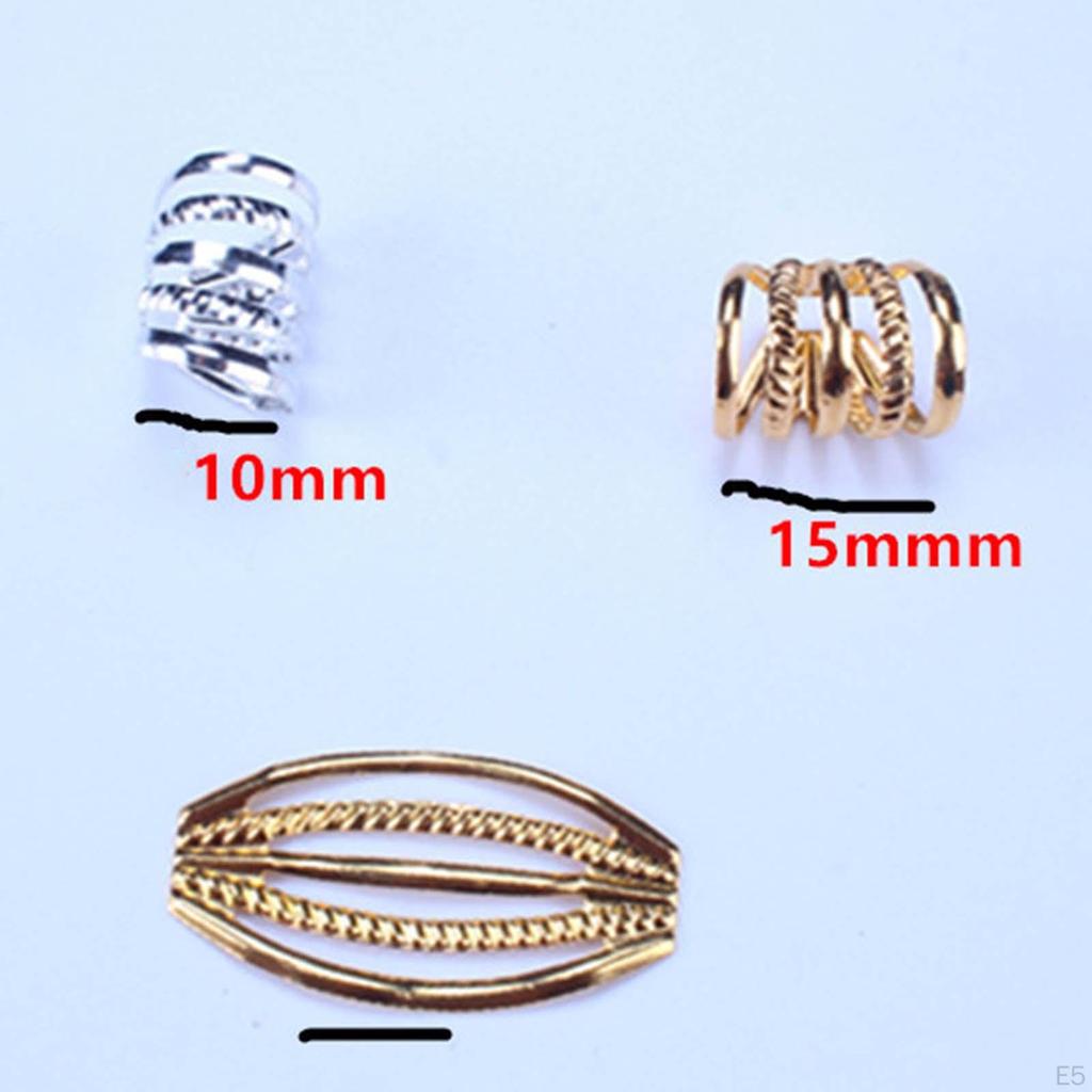 100 Metal Beads for Dreadlocks, Hair Clips Braids And Cuffs