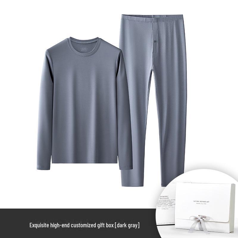 Luxury Lenzing Modal Men's Thermal Underwear Set - 80-count, Thin, Perfect for Spring, Autumn, and Winter.