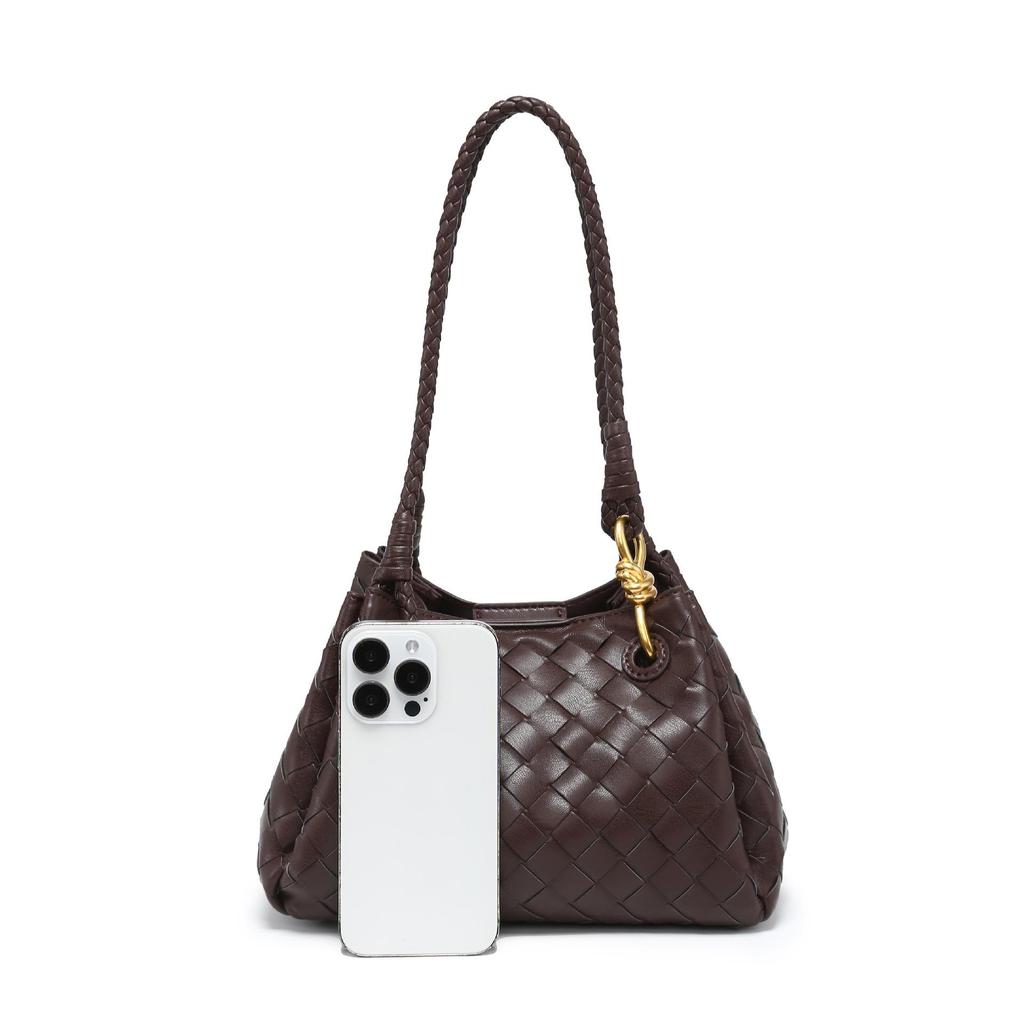 2025 Parachute Woven Bucket Bag: Fashionable European & American Knotted Crossbody Handbag